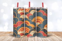 Sunset Retro Tumbler Wrap, 20oz Skinny Tumbler Wraps Product Image 3