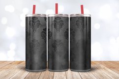 Black Damask Tumbler Wrap, 20oz Skinny Tumbler Wraps Product Image 3