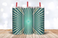 Teal Art Deco Radiance Tumbler Wrap, 20oz Skinny Tumbler Wra Product Image 3