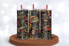 Abstract African American Doodle Tumbler Wraps, 20oz Skinny Product Image 3