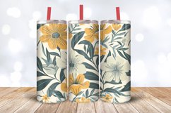 Retro Florals Tumbler Wrap, 20oz Skinny Tumbler Wraps Product Image 3