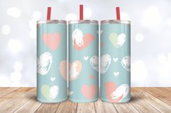 Cute Pastel Hearts Tumbler Wrap, 20oz Skinny Tumbler Wrap Product Image 3