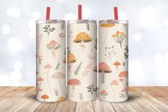 Pastel Cottage core Mushroom Garden Tumbler Wrap, 20oz Skinn Product Image 3
