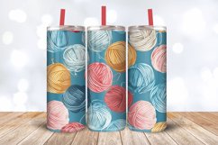 Knitting Yarn Tumbler Wrap, 20oz Skinny Tumbler Wrap Product Image 3