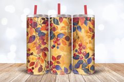 Autumn Berries Garden Tumbler Wrap, 20oz Skinny Tumbler Wrap Product Image 3