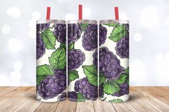 Doodles Blackberry Tumbler Wrap, 20oz Skinny Tumbler Wrap Product Image 3