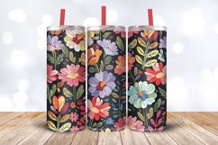 Knitted Garden Flower Fabric Tumbler Wrap, 20oz Skinny Tumbl Product Image 3