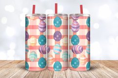 Colorful Eggs Plaid Tumbler Wrap, 20oz Skinny Tumbler Wrap Product Image 3
