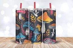 Boho Mushroom Tumbler Wrap, 20oz Skinny Tumbler Wraps Product Image 3