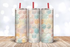 Hexagon Pastel Tumbler Wrap, 20oz Skinny Tumbler Wrap Product Image 3