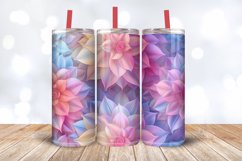 Puff 3D Rainbow Pink Floral Tumbler Wrap, 20oz Skinny Tumble Product Image 3