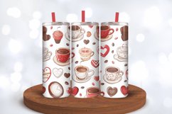 Valentine Coffee Tumbler Wraps, 20oz Skinny Tumbler Wrap Product Image 3