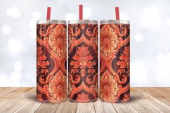 Thai Terracotta Red Tumbler Wrap, 20oz Skinny Tumbler Wraps Product Image 3