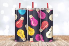 Colorful Lightbulbs Tumbler Wrap, 20oz Skinny Tumbler Wraps Product Image 3