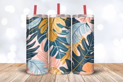 Pastel Jungle Tropical Leaf Tumbler Wrap, 20oz Skinny Tumble Product Image 3