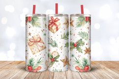 Watercolor Christmas elements Tumbler Wrap, 20oz Skinny Tumb Product Image 3