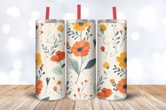 Minimal Boho Flowers Tumbler Wrap, 20oz Skinny Tumbler Wrap Product Image 3