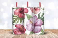 Summer Watercolor Hibiscus Tropical Tumbler Wrap, 20oz Skinn Product Image 3