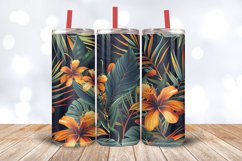 Tropical Paradise Flower Tumbler Wrap, 20oz Skinny Tumbler W Product Image 3