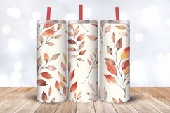Watercolor Fall Pattern Tumbler Wrap, 20oz Skinny Tumbler Wr Product Image 3