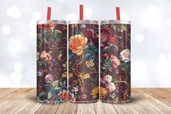 Baroque Flowers Tumbler Wrap, 20oz Skinny Tumbler Wrap Product Image 3