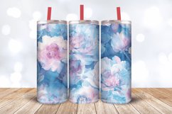 Pastel Watercolor Floral Fabric Tumbler Wrap, 20oz Skinny Tu Product Image 3