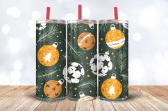 Football Christmas Tumbler Wrap, 20oz Skinny Tumbler Wraps Product Image 3
