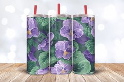 African Violet Flowers Tumbler Wrap, 20oz Skinny Tumbler Wra Product Image 3