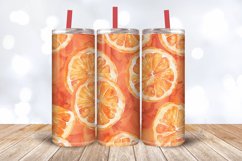 Watercolor Orange Tumbler Wrap, 20oz Skinny Tumbler Wraps Product Image 3