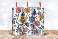 Flower Boho Tumbler Wrap, 20oz Skinny Tumbler Wraps Product Image 3