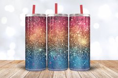 Ombre Rainbow Glitter Tumbler Wrap, 20oz Skinny Tumbler Wrap Product Image 3
