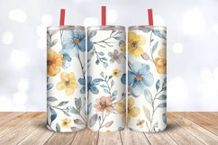 Watercolor Flowers Tumbler Wrap, 20oz Skinny Tumbler Wraps Product Image 3