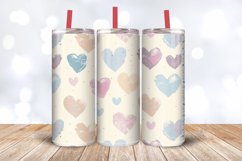 Pastel Hearts Tumbler Wrap, 20oz Skinny Tumbler Wrap Product Image 3