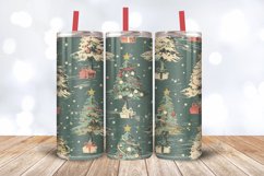Vintage Christmas Tumbler Wrap, 20oz Skinny Tumbler Wraps Product Image 3