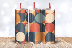 Retro Geometric Shapes Tumbler Wrap, 20oz Skinny Tumbler Wra Product Image 3