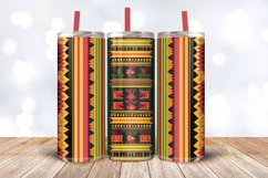 Ornate African Kente Fabric Tumbler Wrap, 20oz Skinny Tumble Product Image 3
