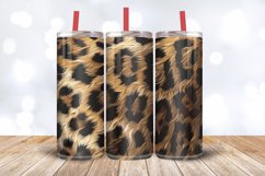 Brown Jaguar Skin Panther Tumbler Wrap, 20oz Skinny Tumbler Product Image 3