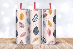 Cute Romantic Leaves Tumbler Wrap, 20oz Skinny Tumbler Wrap Product Image 3