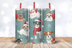 Dogs Christmas Tumbler Wrap, 20oz Skinny Tumbler Wraps Product Image 3