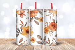 Watercolor Autumn Flowers Tumbler Wrap, 20oz Skinny Tumbler Product Image 3