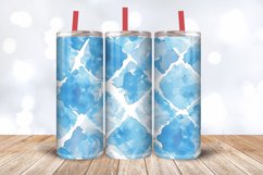 Watercolor Pastel Sapphire Blue Tumbler Wrap, 20oz Skinny Tu Product Image 3