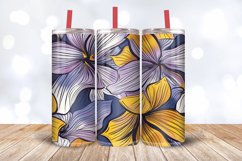 Abstract Flowers Tumbler Wrap, 20oz Skinny Tumbler Wraps Product Image 3