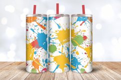 Colorful Paint Splashes Tumbler Wrap, 20oz Skinny Tumbler Wr Product Image 3