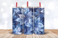 Winter Frozen Flowers Tumbler Wrap, 20oz Skinny Tumbler Wrap Product Image 3