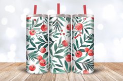 Red Green Watercolor Christmas Tumbler Wrap, 20oz Skinny Tum Product Image 3