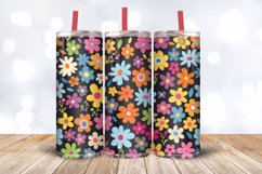 Cute Colorful Spring Flowers Tumbler Wrap, 20oz Skinny Tumbl Product Image 3