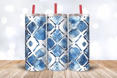Watercolor Bohemian Blue Tumbler Wrap, 20oz Skinny T Product Image 3