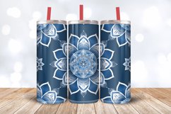Blue Mandala Tumbler Wrap, 20oz Skinny Tumbler Wraps Product Image 3