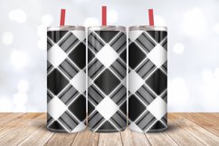 Black White Plaid Tumbler Wrap, 20oz Skinny Tumbler Wrap Product Image 3