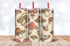Mushroom Retro Tumbler Wrap, 20oz Skinny Tumbler Wraps Product Image 3